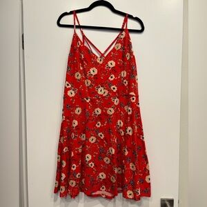 Nine Britton Red Floral Knit Dress - XXL - NWT